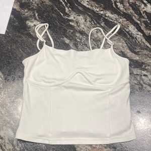 white Divided top from h&m